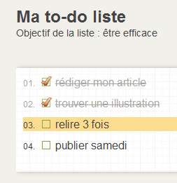 exemple de to-do liste