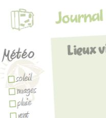 Aperçu du journal de voyage à imprimer