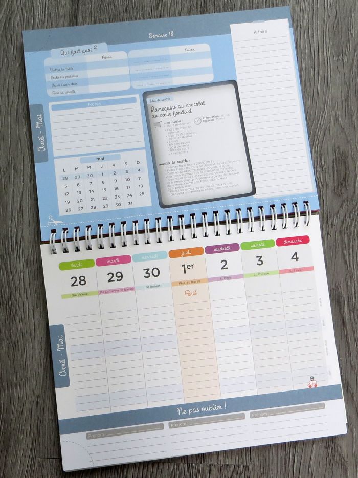 Un calendrier ou agenda familial [ + cadeau ] - ListoLabo